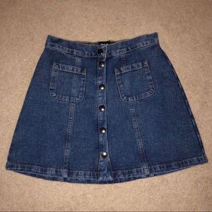 BDG Button-down denim skirt